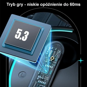 Hurtownia GSM - Słuchawki TWS USAMS XJ13 Gaming Earbuds Bluetooth 5.3 czarny/black (US-XJ13) - USA865 - {ean13} - Hurt