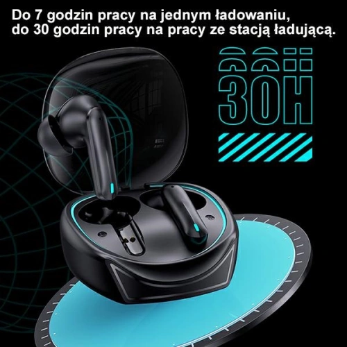 Słuchawki TWS USAMS XJ13 Gaming Earbuds Bluetooth 5.3 czarny/black (US-XJ13)