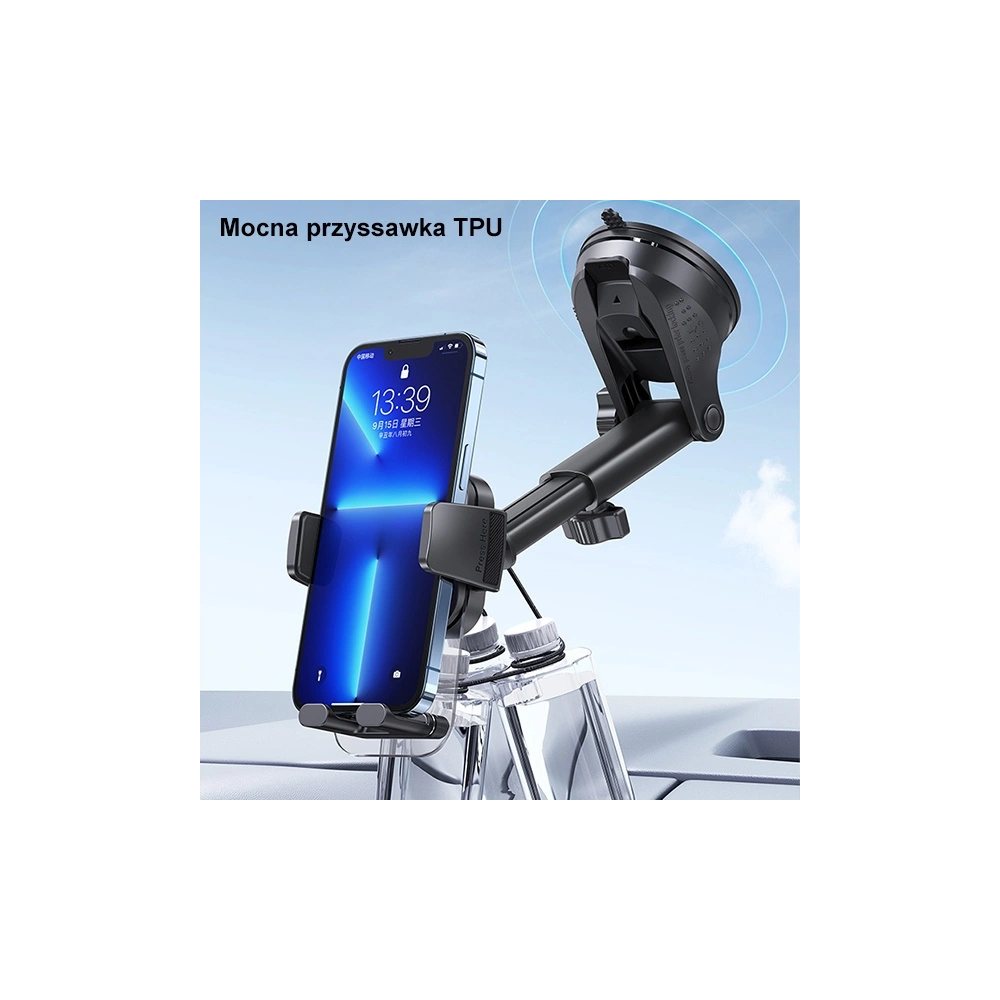 Hurtownia GSM - Suport auto USAMS pentru bord/ geam negru (US-ZJ072) - USA866 - {ean13} - Hurt