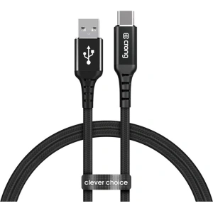 Hurtownia GSM - Kabel Crong Armor Link USB-A/USB-C 60W 3A 25cm (negru) - CRG565 - {ean13} - Hurt
