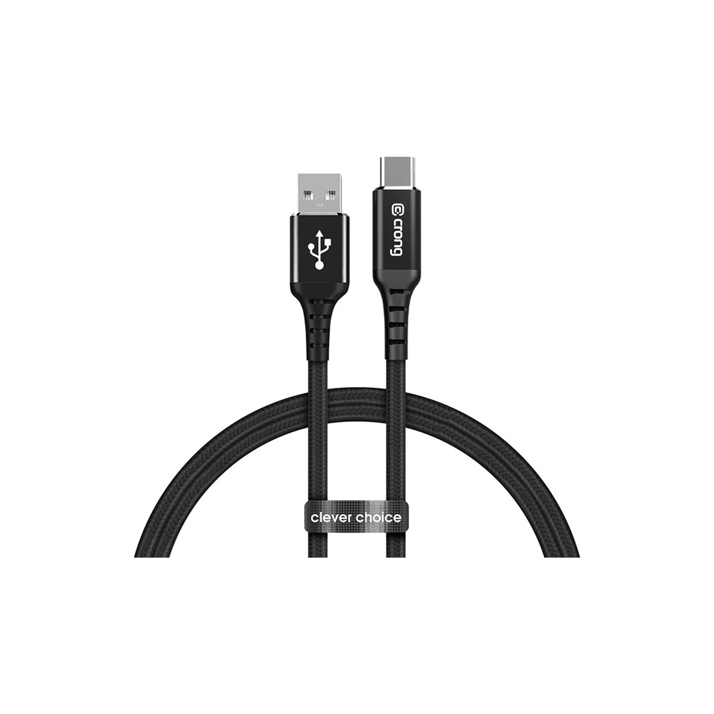 Hurtownia GSM - Kabel Crong Armor Link USB-A/USB-C 60W 3A 25cm (černý) - CRG565 - {ean13} - Hurt