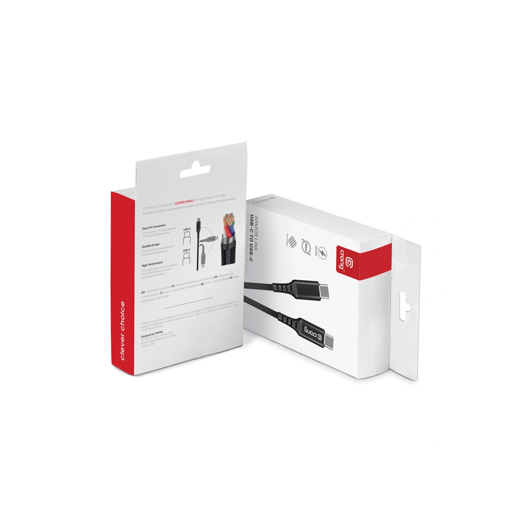 Hurtownia GSM - Kabel Crong Armor Link USB-C/USB-C 100W 5A 120cm (černý) - CRG567 - {ean13} - Hurt