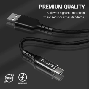 Hurtownia GSM - Kabel Crong Armor Link USB-C/USB-C 100W 5A 120cm (czarny) - CRG567 - {ean13} - Hurt