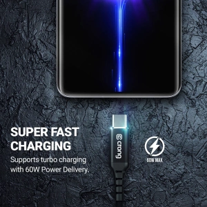 Hurtownia GSM - Kabel Crong Armor Link USB-C/USB-C 100W 5A 200cm (czarny) - CRG568 - {ean13} - Hurt