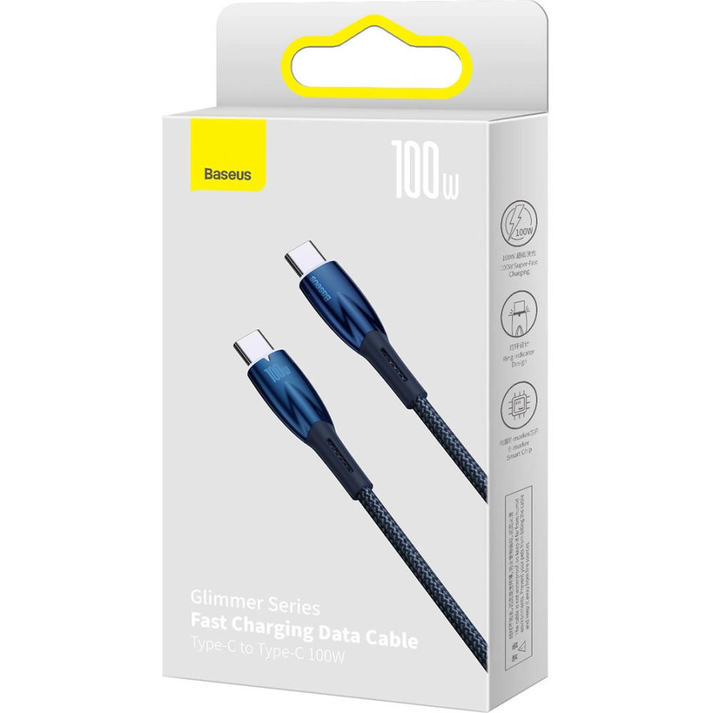 Hurtownia GSM - Kabel Baseus Glimmer Series USB-C/USB-C PD 100W 1m blau - BSU3900 - {ean13} - Hurt