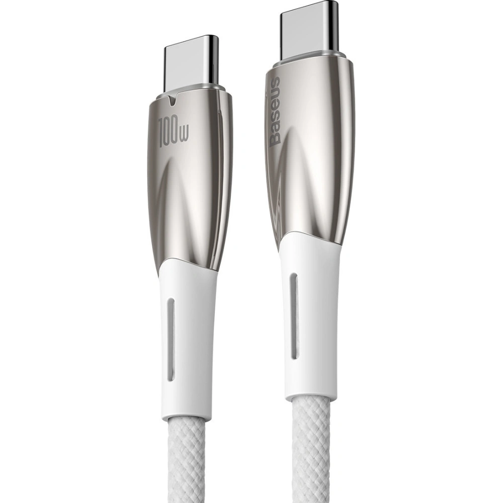 Wholesale Baseus Glimmer Series USB-C/USB-C Cable PD 100W 1m white - BSU3901 - {ean13} - Hurt
