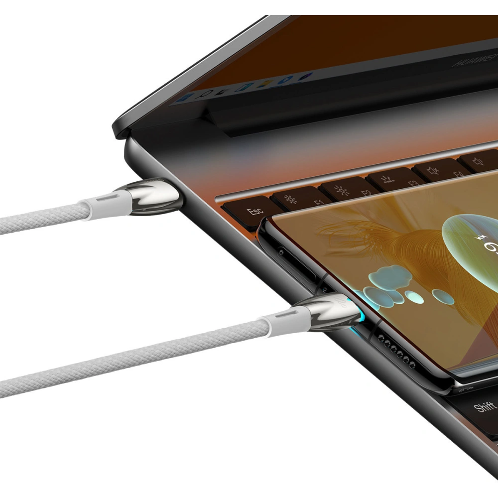 Hurtownia GSM - Kábel Baseus Glimmer Series USB-C/USB-C PD 100W 1m fehér - BSU3901 - {ean13} - Hurt