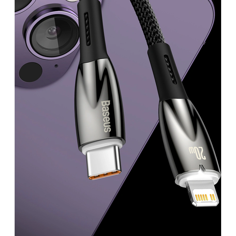 Wholesale Baseus Glimmer Series USB-C/USB-C Cable PD 100W 1m white - BSU3901 - {ean13} - Hurt