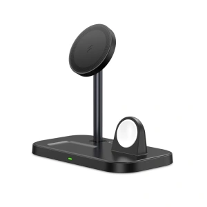 Hurtownia GSM - MagSafe vezeték nélküli töltő Tech-Protect Qi15W A22 3in1 Magnetic Vezeték nélküli töltő Fekete - THP1691 - {ean13} - Hurt