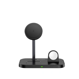 Hurtownia GSM - MagSafe vezeték nélküli töltő Tech-Protect Qi15W A22 3in1 Magnetic Vezeték nélküli töltő Fekete - THP1691 - {ean13} - Hurt