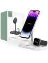 Kabelloses MagSafe-Ladegerät Tech-Protect Qi15W A22 3in1 Magnetic Wireless Charger Weiß