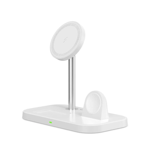 Ładowarka bezprzewodowa MagSafe Tech-Protect Qi15W A22 3in1 Magnetic Wireless Charger White