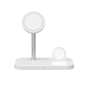 Hurtownia GSM - MagSafe vezeték nélküli töltő Tech-Protect Qi15W A22 3in1 Magnetic vezeték nélküli töltő fehér - THP1692 - {ean13} - Hurt