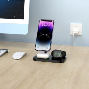 Hurtownia GSM - MagSafe vezeték nélküli töltő Tech-Protect Qi15W A22 3in1 Magnetic vezeték nélküli töltő fehér - THP1692 - {ean13} - Hurt