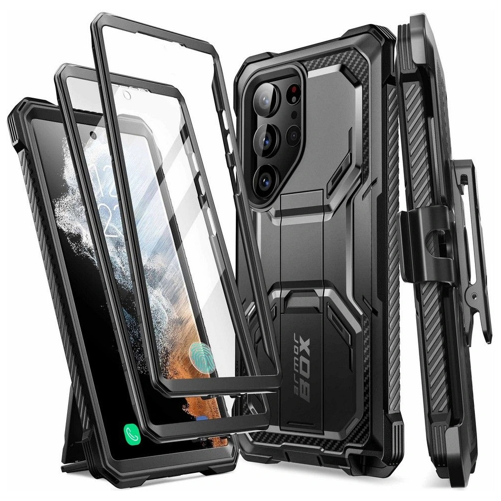 Hurtownia GSM - Etui Supcase IBLSN Armorbox 2-Set Samsung Galaxy S23 Ultra Fekete - SPC351 - {ean13} - Hurt