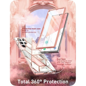 Wholesale Supcase Cosmo Samsung Galaxy S23 Ultra Marble Pink - SPC353 - {ean13} - Hurt