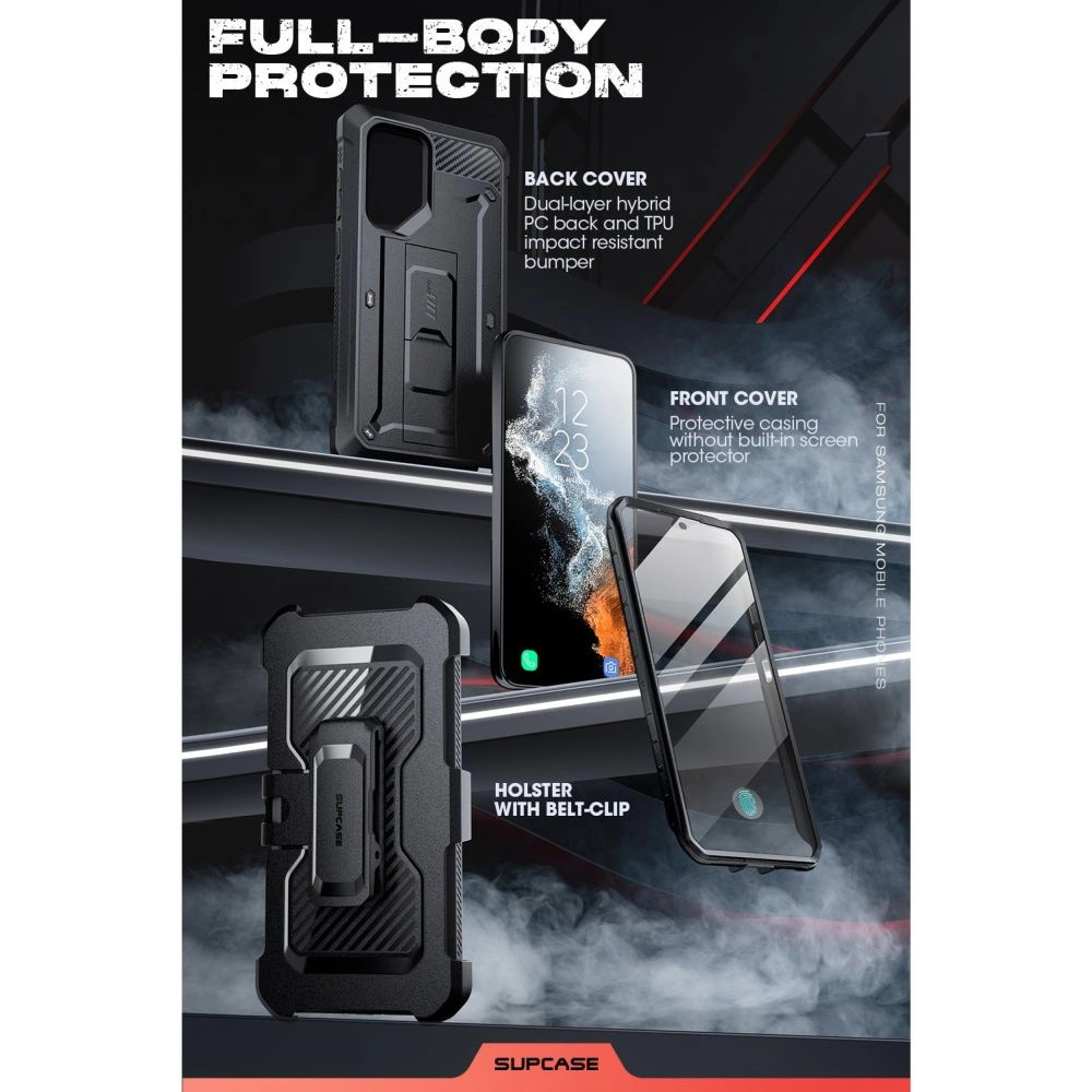 Hurtownia GSM - Etui Supcase Unicorn Beetle Pro 2-Set Samsung Galaxy S23 Ultra Negru - SPC356 - {ean13} - Hurt