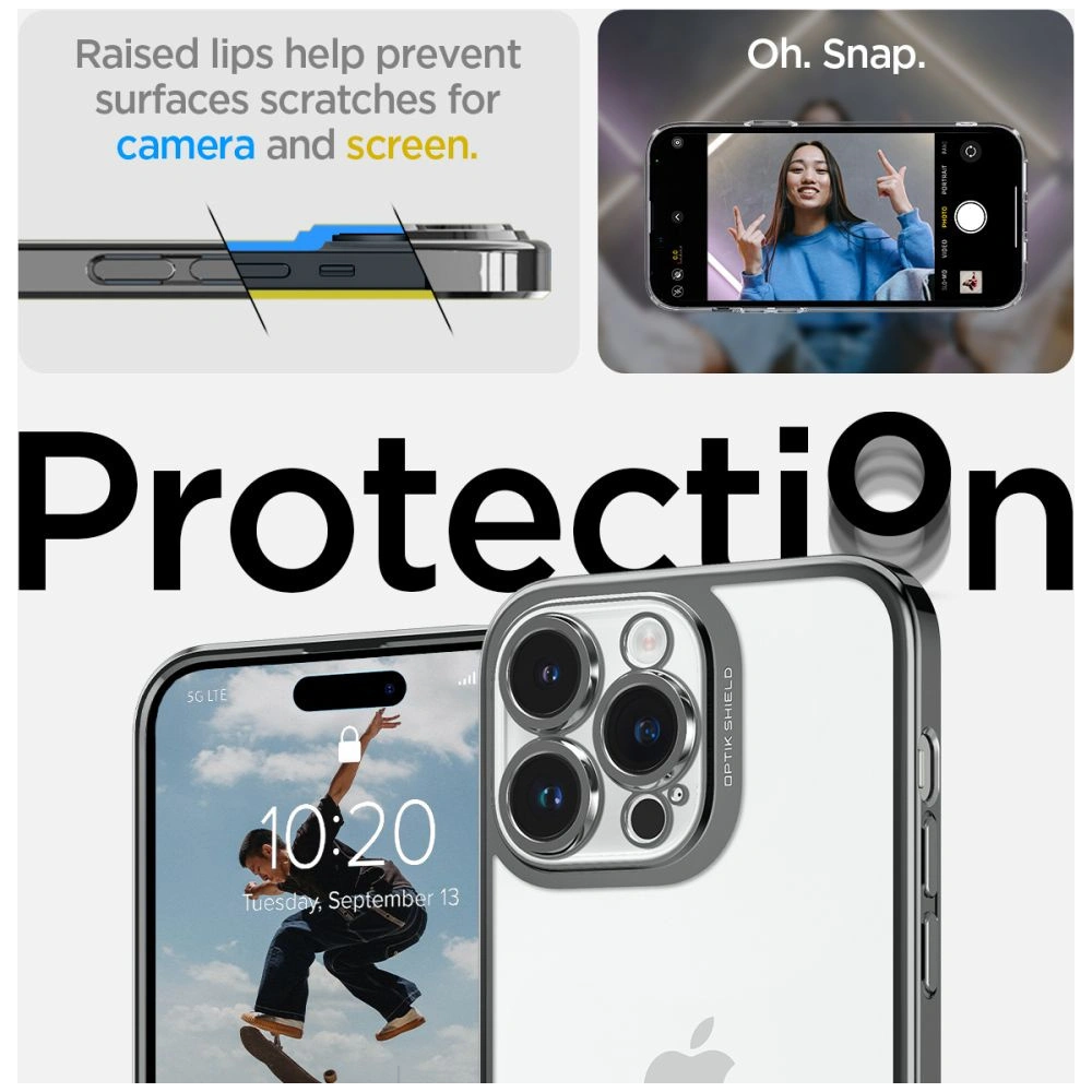 Hurtownia GSM - Case Spigen Optik Crystal Apple iPhone 14 Pro Max Chrome Grau - SPN2618 - {ean13} - Hurt