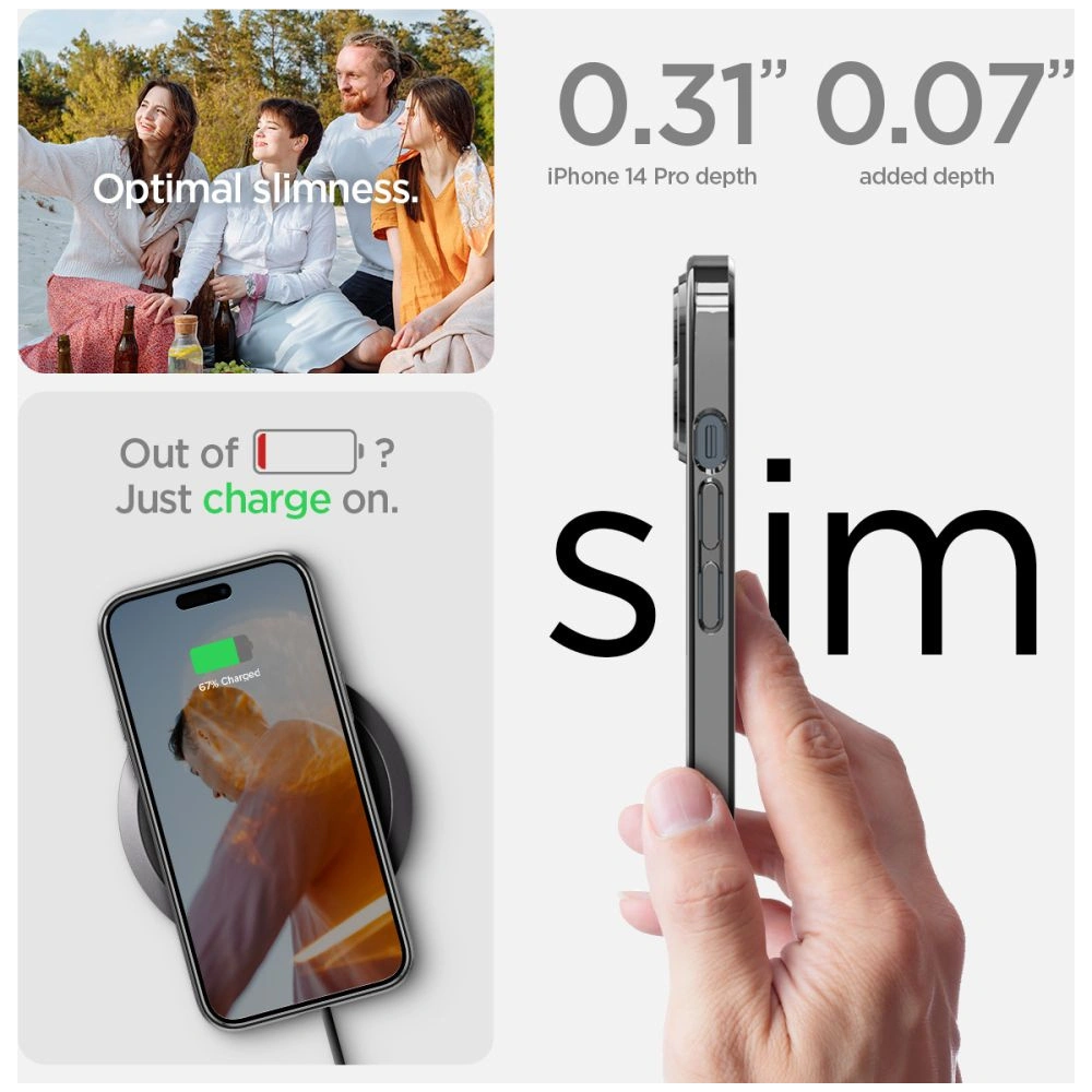 Hurtownia GSM - Case Spigen Optik Crystal Apple iPhone 14 Pro Max Chrome Grau - SPN2618 - {ean13} - Hurt