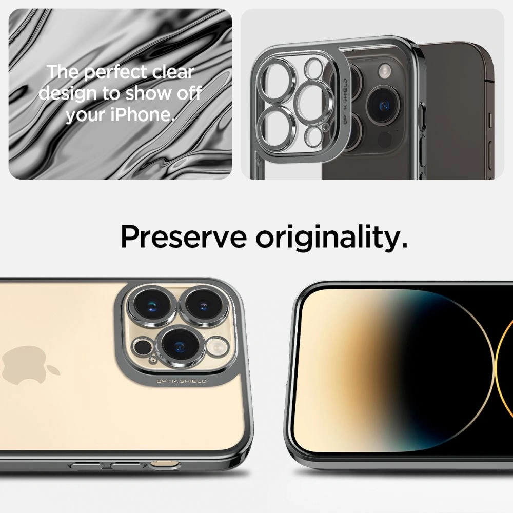 Hurtownia GSM - Case Spigen Optik Crystal Apple iPhone 14 Pro Chrome Grau - SPN2619 - {ean13} - Hurt