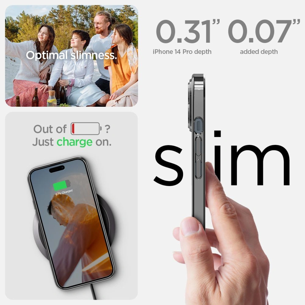 Hurtownia GSM - Case Spigen Optik Crystal Apple iPhone 14 Pro Chrome Grau - SPN2619 - {ean13} - Hurt