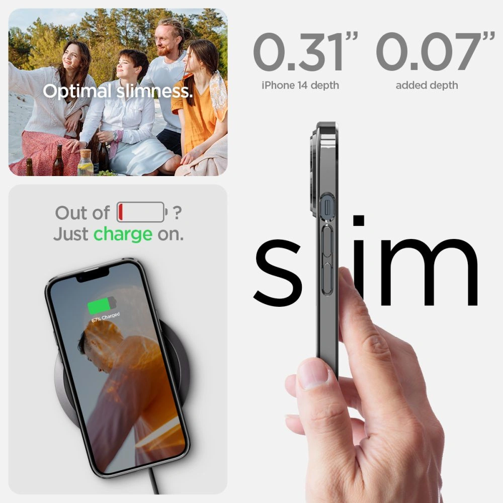 Hurtownia GSM - Etui Spigen Optik Crystal Apple iPhone 14 Chrome Szürke - SPN2620 - {ean13} - Hurt