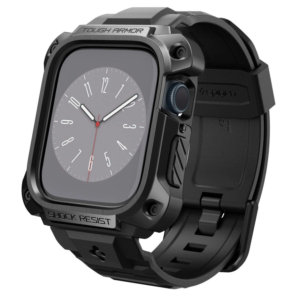 Hurtownia GSM - Pasek Spigen Tough Armor Pro Apple Watch 4/5/6/7/8/9/SE 44/45mm Fekete Fém - SPN2623 - {ean13} - Hurt