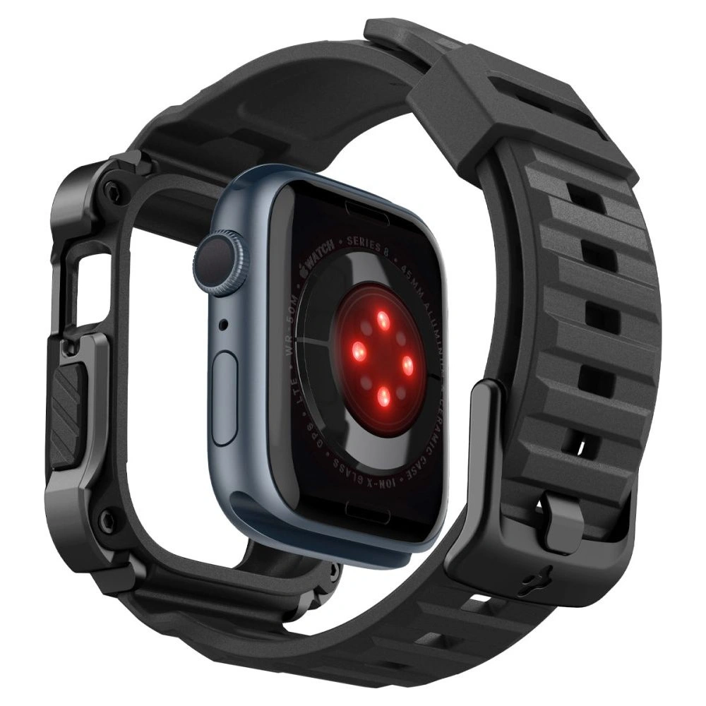 Hurtownia GSM - Pasek Spigen Tough Armor Pro Apple Watch 4/5/6/7/8/9/SE 44/45mm Fekete Fém - SPN2623 - {ean13} - Hurt