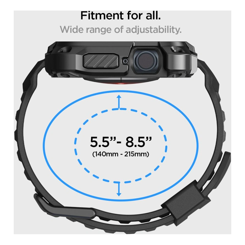 Hurtownia GSM - Pasek Spigen Tough Armor Pro Apple Watch 4/5/6/7/8/9/SE 44/45mm Fekete Fém - SPN2623 - {ean13} - Hurt