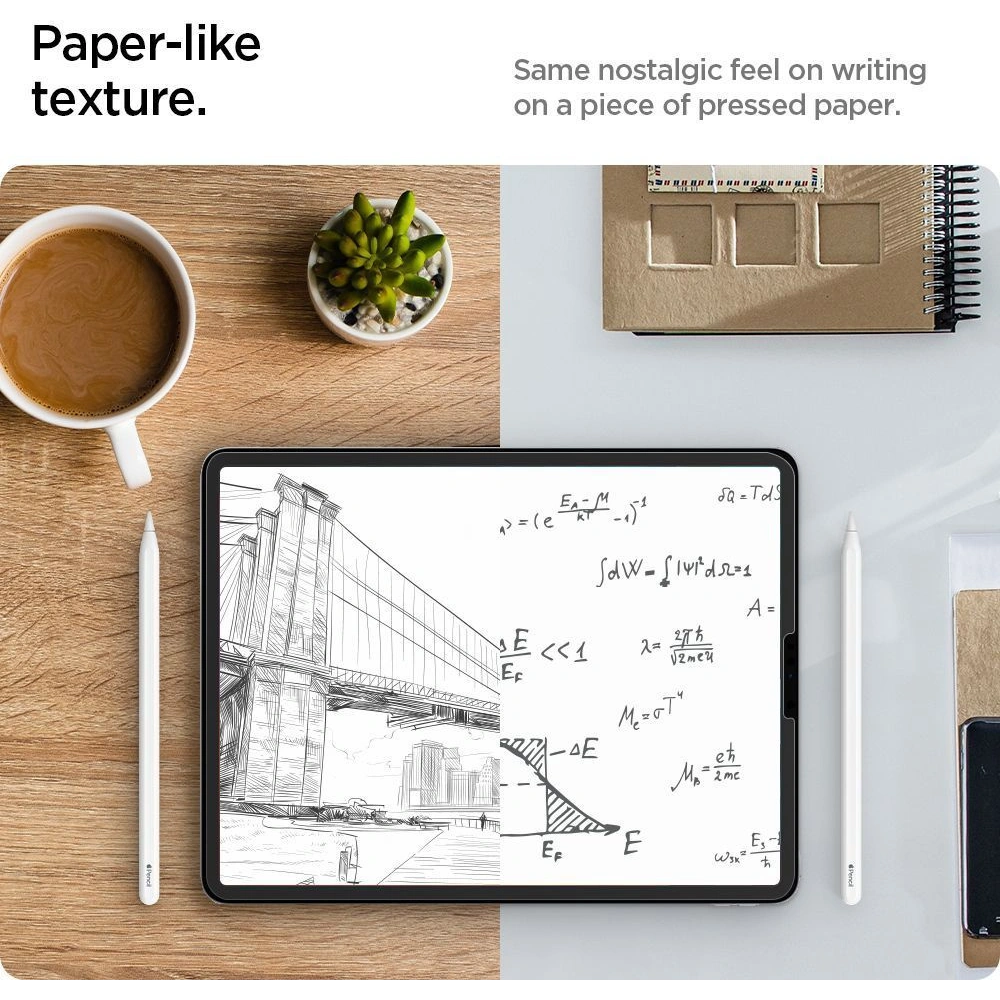 Hurtownia GSM - Fólia Spigen Papír Touch Apple iPad Pro 12.9 2020/2021/2022 (4., 5. és 6. generáció) Matt Átlátszó - SPN2625 - {ean13} - Hurt