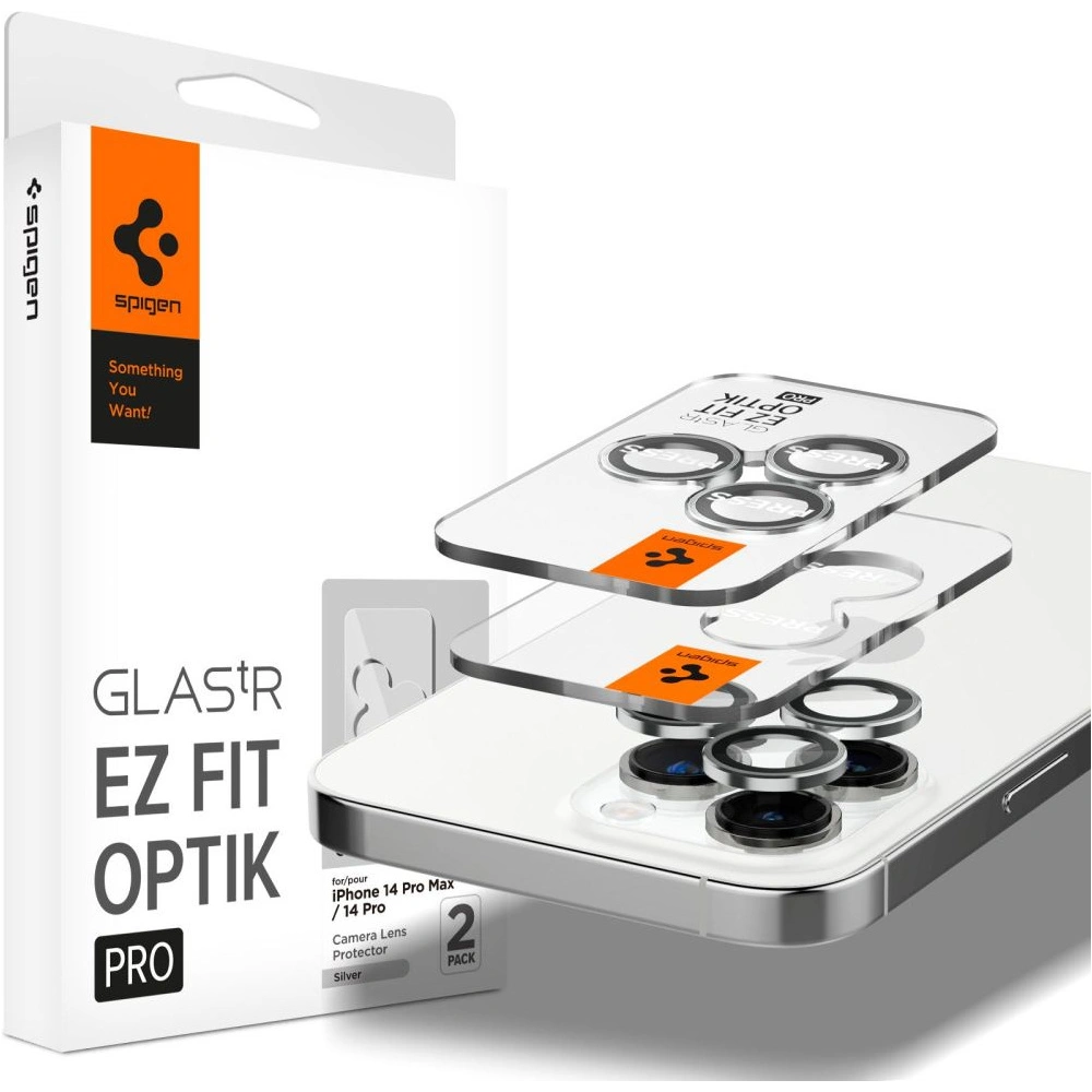 Hurtownia GSM - Edzett üveg Spigen Optik.tr ez Fit Camera Protector Apple iPhone 14 Pro/14 Pro Max Silver [2 PACK] - SPN2634 - {ean13} - Hurt