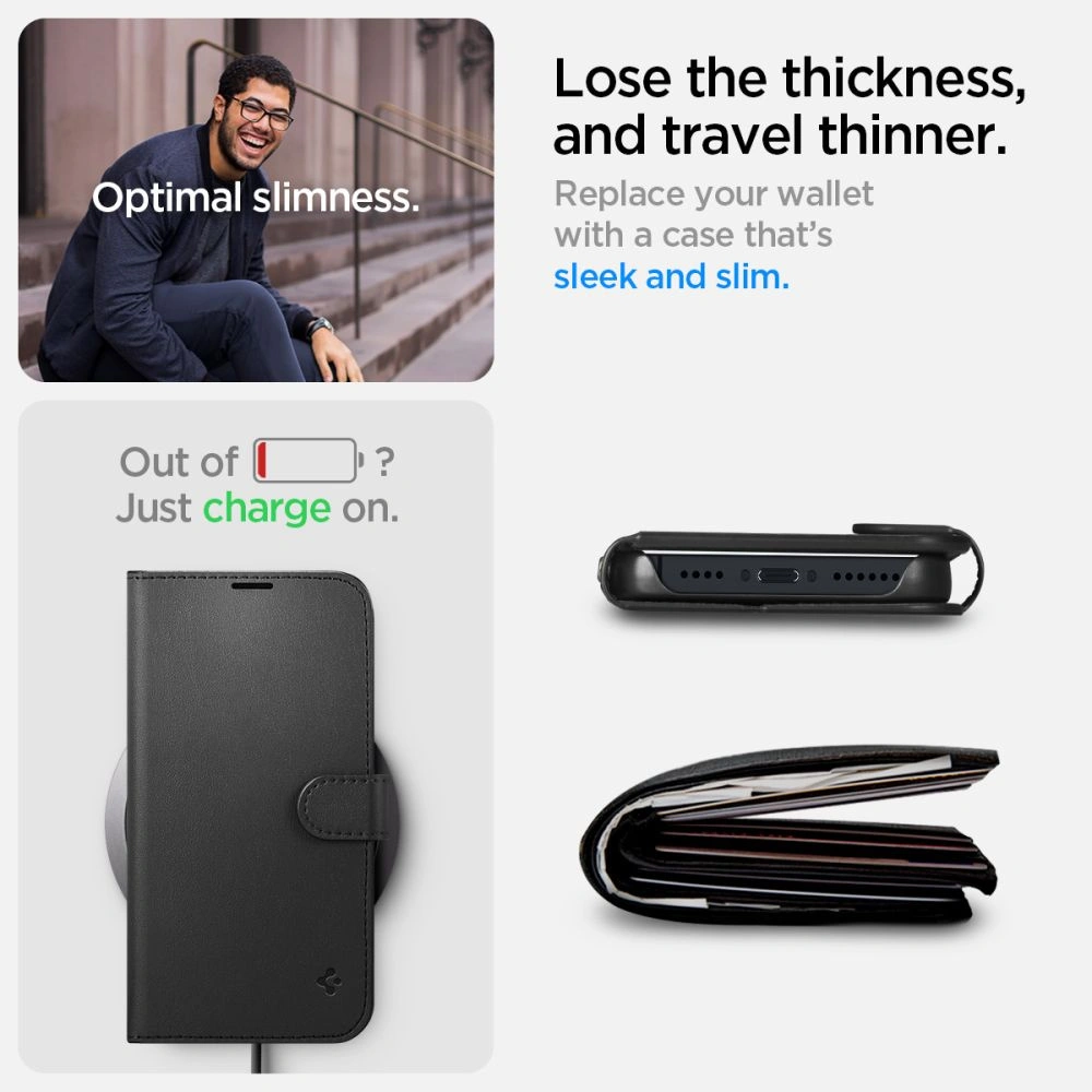 Hurtownia GSM - Etui Spigen Wallet S Apple iPhone 14 Negru - SPN2640 - {ean13} - Hurt