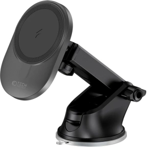 Hurtownia GSM - Autohalterung mit kabellosem MagSafe-Ladegerät Tech-Protect MM15W-V1 Armaturenbrett- und Lüftungsautohalter kabelloses Ladegerät 15W Schwarz - THP1703 - {ean13} - Hurt