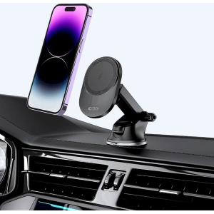 Hurtownia GSM - Autohalterung mit kabellosem MagSafe-Ladegerät Tech-Protect MM15W-V1 Armaturenbrett- und Lüftungsautohalter kabelloses Ladegerät 15W Schwarz - THP1703 - {ean13} - Hurt