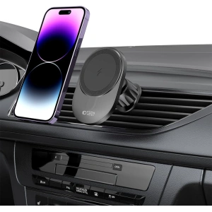 Hurtownia GSM - Autohalterung mit kabellosem MagSafe-Ladegerät Tech-Protect MM15W-V1 Armaturenbrett- und Lüftungsautohalter kabelloses Ladegerät 15W Schwarz - THP1703 - {ean13} - Hurt