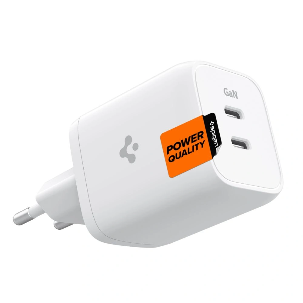 Hurtownia GSM - Síťová nabíječka Spigen PE2106EU PowerArc 2-portová síťová nabíječka PD 65W bílá - SPN2642 - {ean13} - Hurt
