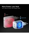Hurtownia GSM - Síťová nabíječka Spigen PE2106EU PowerArc 2-portová síťová nabíječka PD 65W bílá - SPN2642 - {ean13} - Hurt