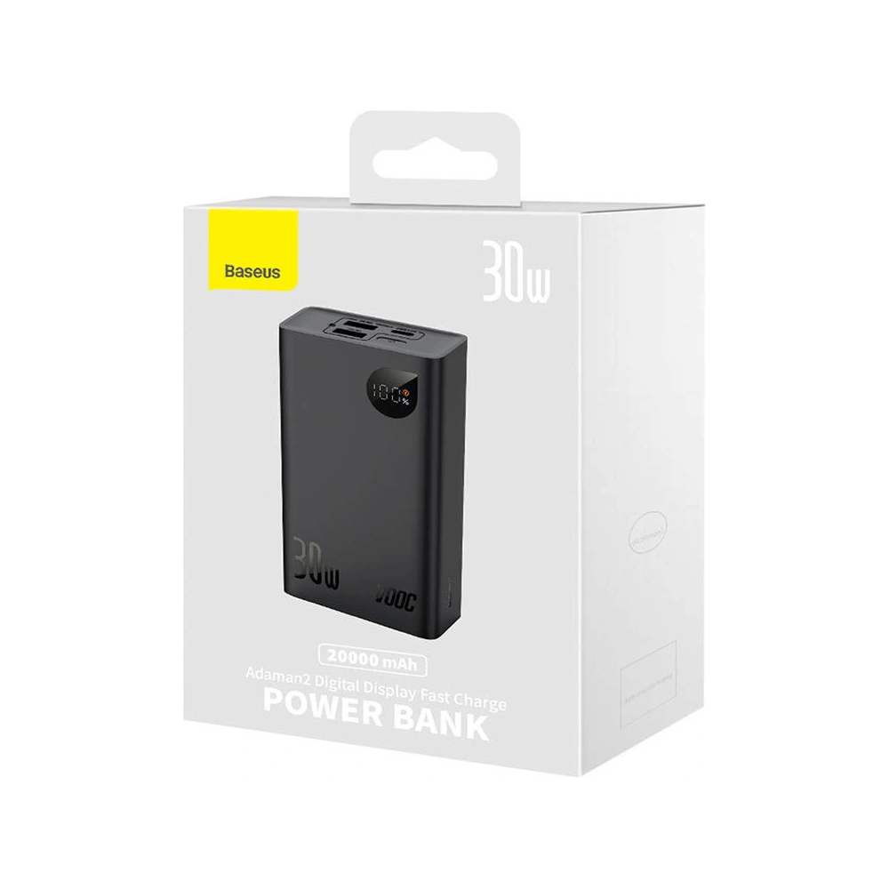 Hurtownia GSM - Powerbank Baseus Adaman 2, 20000mAh, 30W, 3xUSB, USB-C (černý) - BSU3902 - {ean13} - Hurt