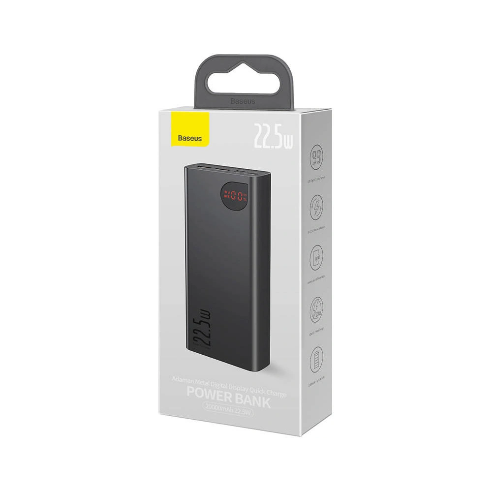 Hurtownia GSM - Powerbanka Baseus Adaman Metal, 20000mAh, 22.5W (černá) - BSU3905 - {ean13} - Hurt
