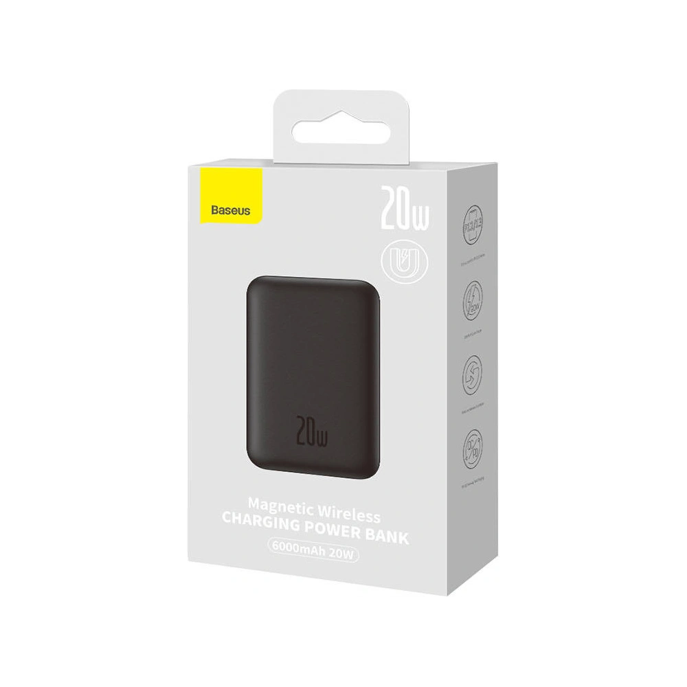 Hurtownia GSM - Powerbank Baseus Magnetic 6000mAh, 20W (černý) - BSU3906 - {ean13} - Hurt