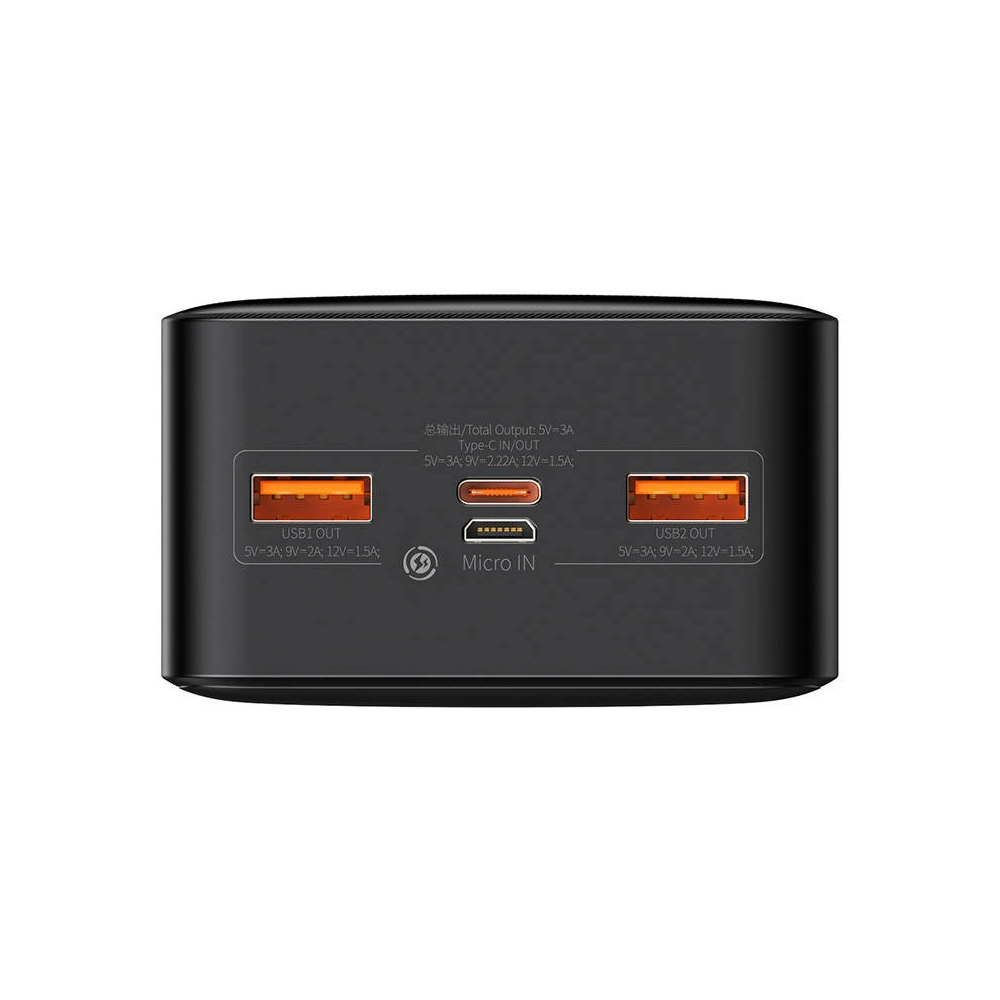 Hurtownia GSM - Powerbank Baseus Bipow 30000mAh, 2xUSB, USB-C, 20W (czarny) - BSU3907 - {ean13} - Hurt