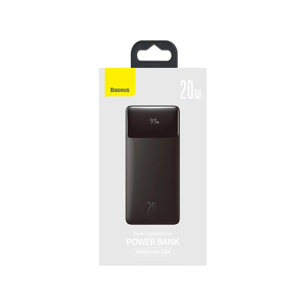 Hurtownia GSM - Powerbank Baseus Bipow 30000mAh, 2xUSB, USB-C, 20W (czarny) - BSU3907 - {ean13} - Hurt
