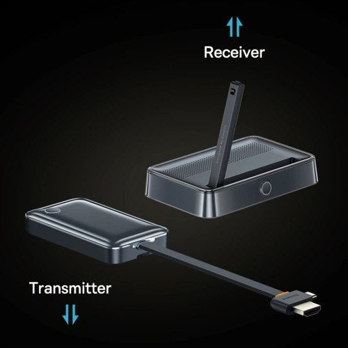 Transmiter video Baseus HDMI 4K 30Hz czarny