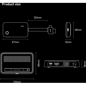 Hurtownia GSM - Transmiter video Baseus HDMI 4K 30Hz černý - BSU3909 - {ean13} - Hurt