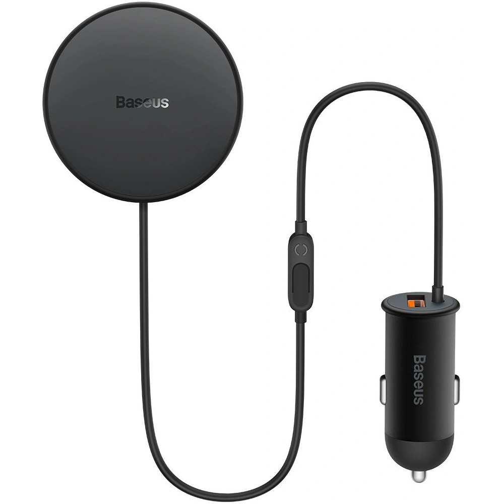 Hurtownia GSM - Autós tartó vezeték nélküli MagSafe töltővel Baseus 15W légbeömlőre + USB-A 25W fekete - BSU3910 - {ean13} - Hurt