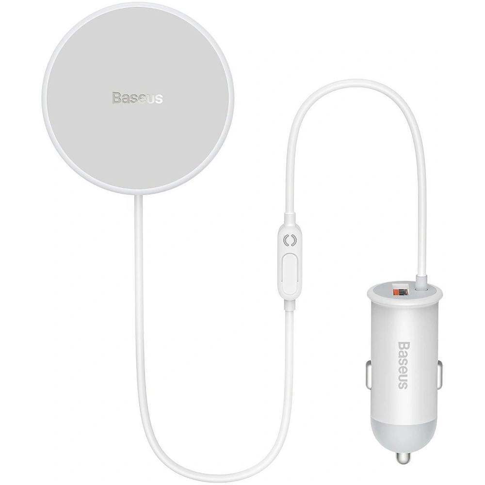 Hurtownia GSM - Držák do auta s bezdrátovou nabíječkou MagSafe Baseus 15W na mřížku ventilace + USB-A 25W bílá - BSU3911 - {ean13} - Hurt