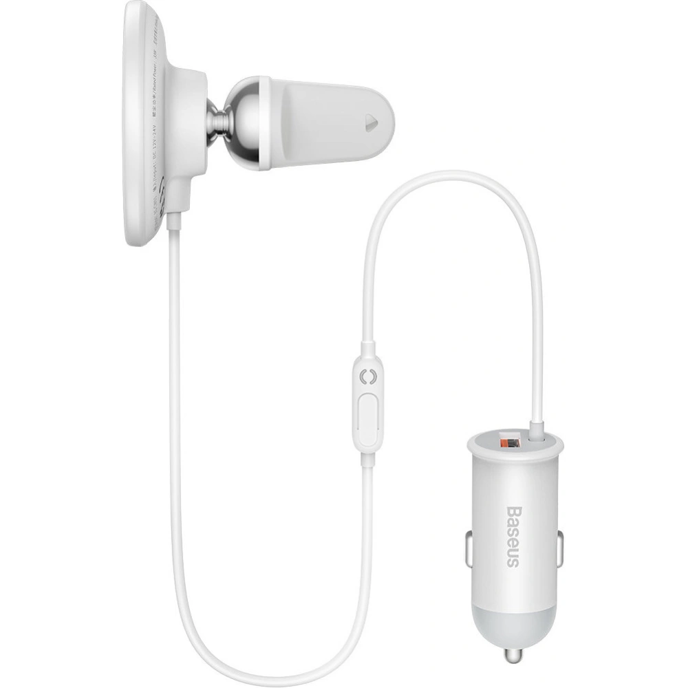 Hurtownia GSM - Držák do auta s bezdrátovou nabíječkou MagSafe Baseus 15W na mřížku ventilace + USB-A 25W bílá - BSU3911 - {ean13} - Hurt