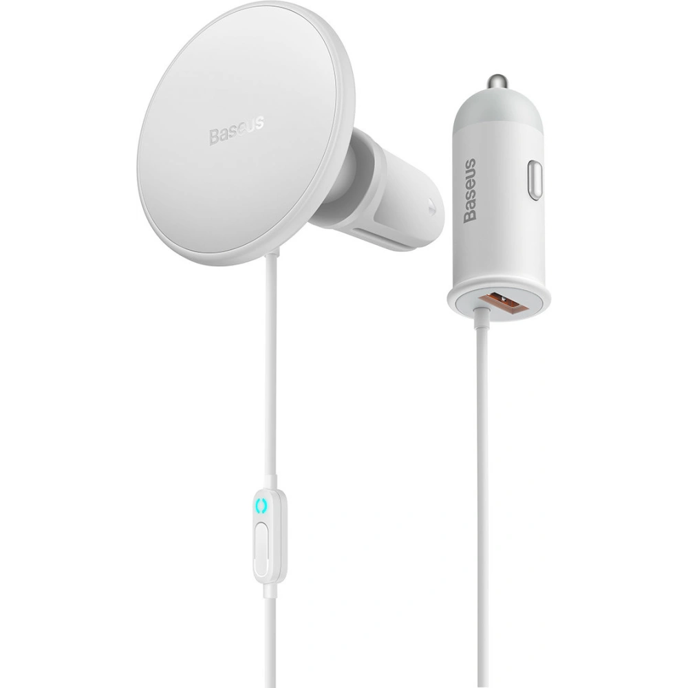 Hurtownia GSM - Držák do auta s bezdrátovou nabíječkou MagSafe Baseus 15W na mřížku ventilace + USB-A 25W bílá - BSU3911 - {ean13} - Hurt