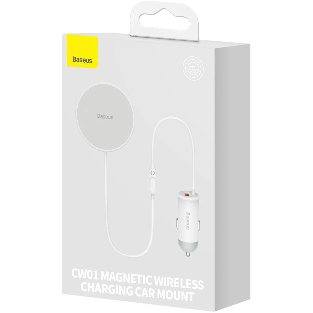 Hurtownia GSM - Držák do auta s bezdrátovou nabíječkou MagSafe Baseus 15W na mřížku ventilace + USB-A 25W bílá - BSU3911 - {ean13} - Hurt