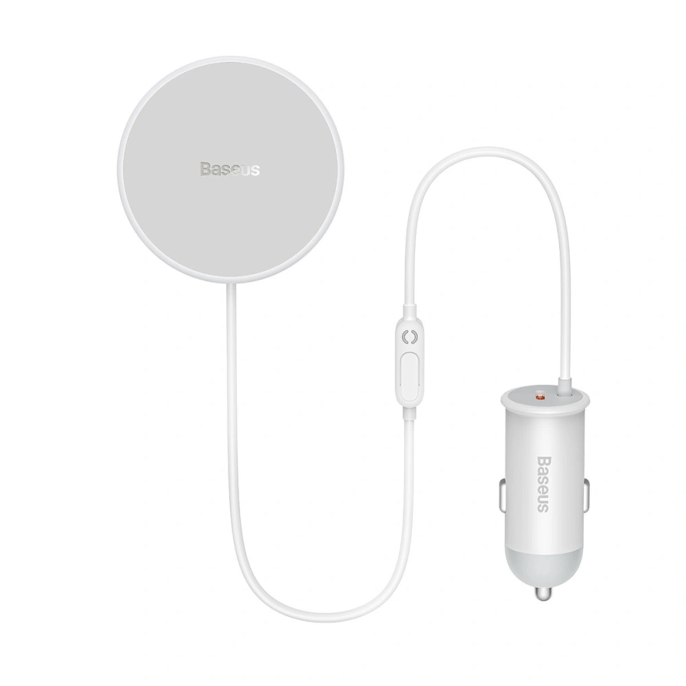 Hurtownia GSM - Autós tartó MagSafe vezeték nélküli töltővel Baseus 15W szellőzőrácsra + USB-C 25W fehér - BSU3912 - {ean13} - Hurt